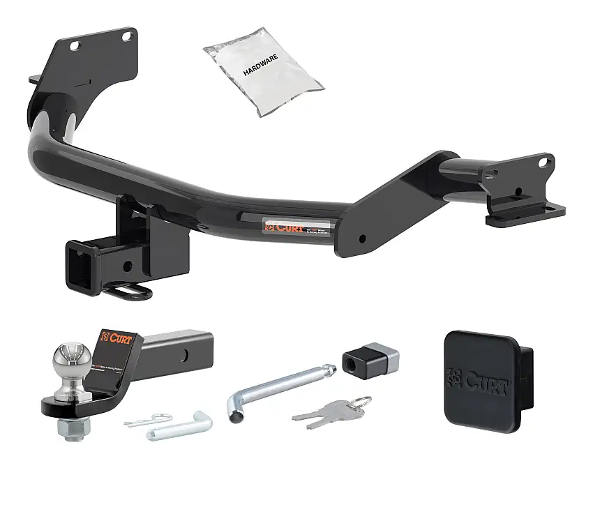 20 - 24 KIA Telluride 2in. CURT Trailer Hitch + Ball Mount + Cover + Lock Kit HWA1646