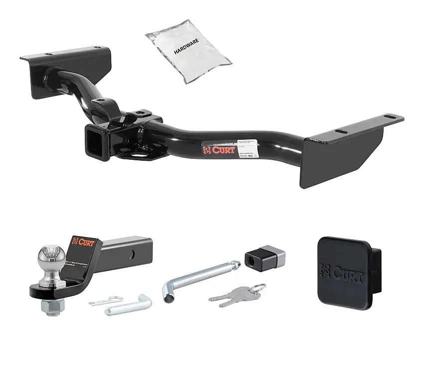 03 - 06 Cadillac Escalade ESV 2in. CURT Trailer Hitch + Ball Mount + Cover + Lock Kit HWA234