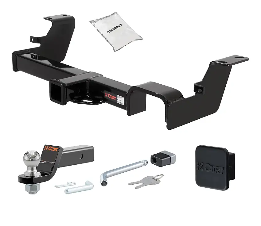01 - 05 Pontiac Aztek 2in. CURT Trailer Hitch + Ball Mount + Cover + Lock Kit HWA2117
