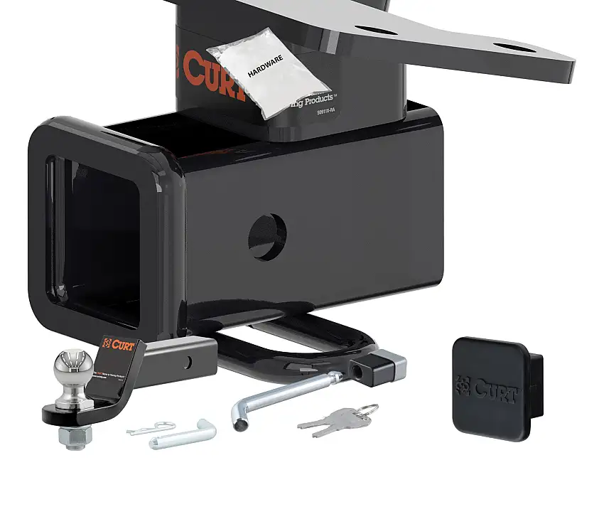 21 - 24 Volkswagen ID.4 With factory receiver 2in. CURT Trailer Hitch + Ball Mount + Cover + Lock Kit HWA2494