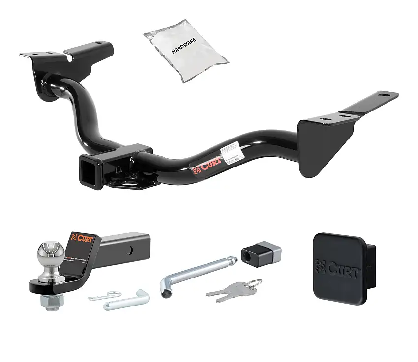 01 - 04 Ford Escape 2in. CURT Trailer Hitch + Ball Mount + Cover + Lock Kit HWA821