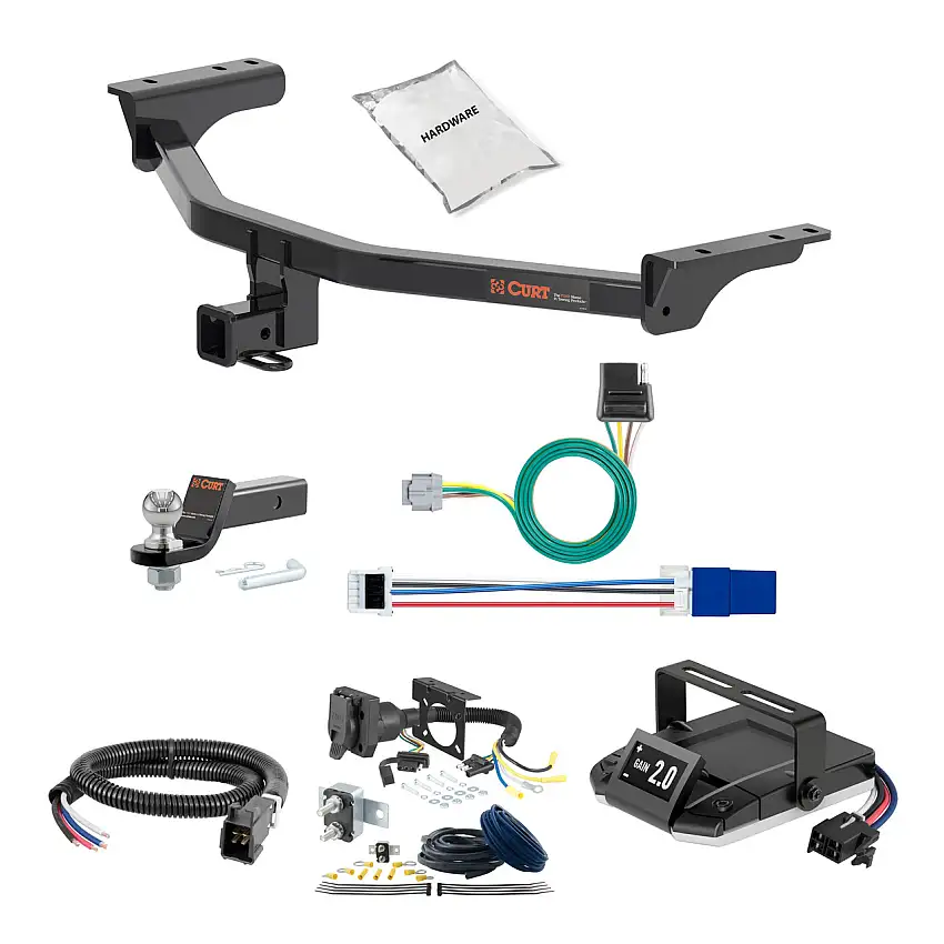 04-10 Infiniti QX56 2 CURT Trailer Hitch + Assure Proportional Brake Controller Kit HBCW1494