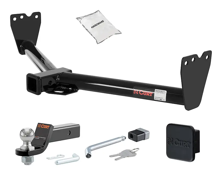 03 - 09 KIA Sorento 2in. CURT Trailer Hitch + Ball Mount + Cover + Lock Kit HWA1627