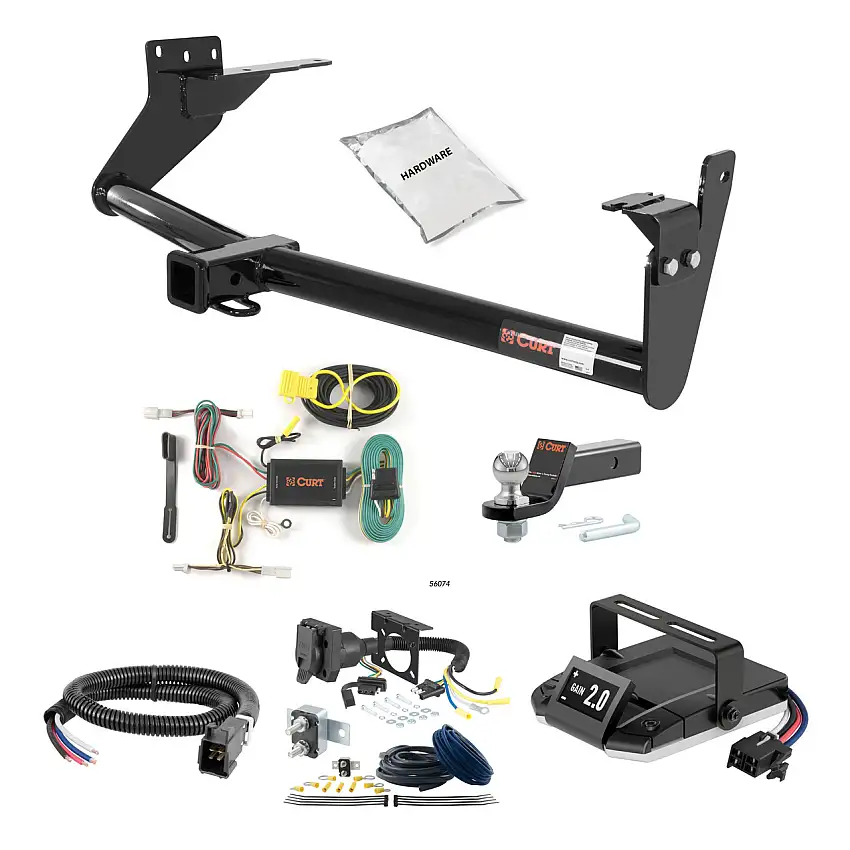 03-08 Infiniti FX45 2 CURT Trailer Hitch + Assure Proportional Brake Controller Kit HBCW1472