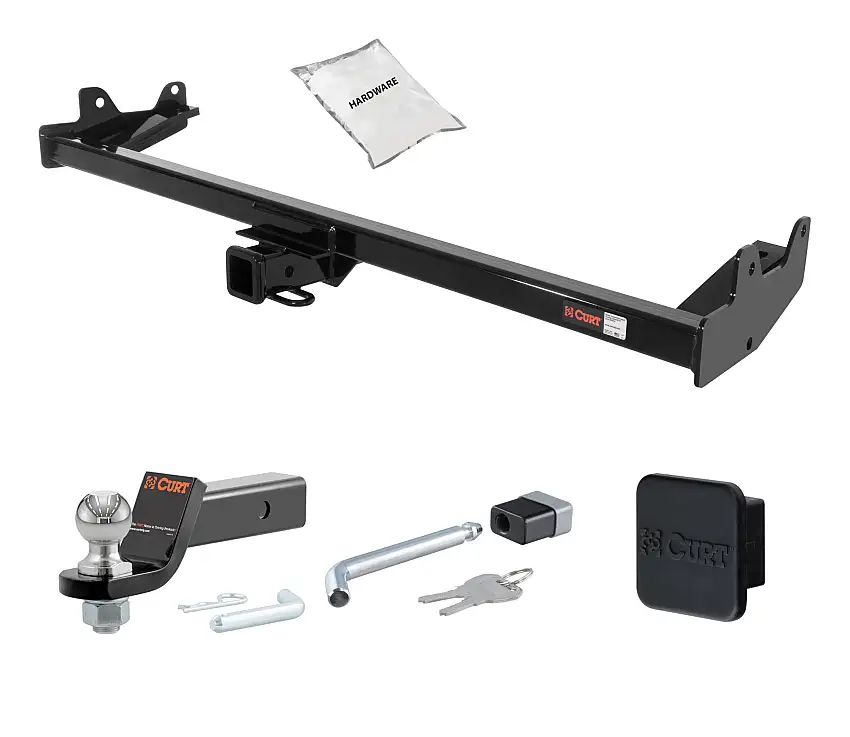 04 - 07 Mercury Monterey Van 2in. CURT Trailer Hitch + Ball Mount + Cover + Lock Kit HWA1941