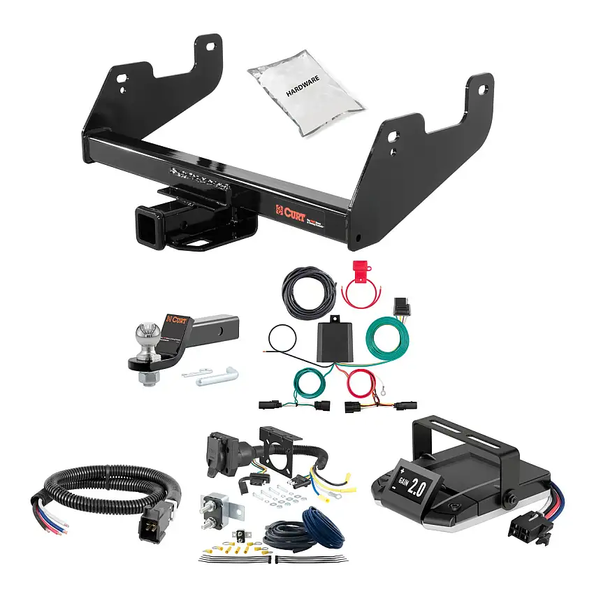 15-24 Ford F-150 Excluding factory receiver or Police Responder 2 CURT Trailer Hitch + Assure Proportional Brake Controller Kit HBCW850