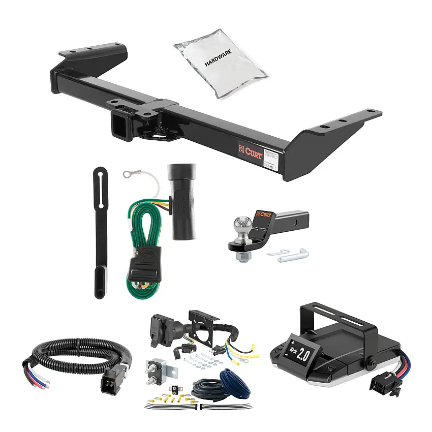 00-02 Chevrolet 2 CURT Trailer Hitch + Assure Proportional Brake Controller Kit HBCW588