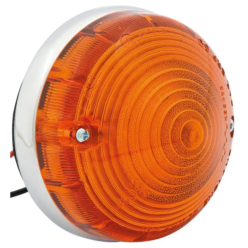 FLASHER LAMP, front & rear, amber lens, 21W