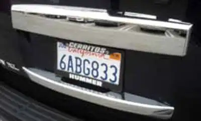 TFP 151VT Tailgate Handle Insert Bottom Half Cover of License Plate Frame