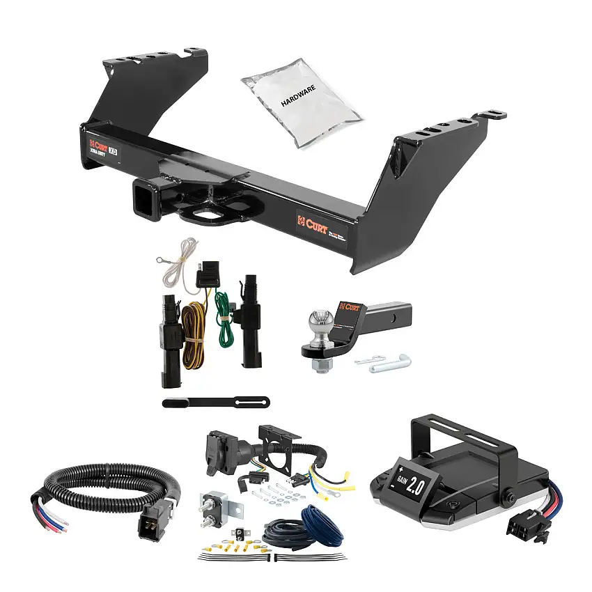 68-02 Dodge Ram 3500 Excluding roll pan bumper 2 CURT Trailer Hitch + Assure Proportional Brake Controller Kit HBCW747