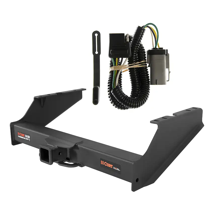 02 - 04 Ford F-250 Super Duty Curt 2-1/2", Class 5 Trailer Tow Hitch + 4-flat Wiring Kit 15810