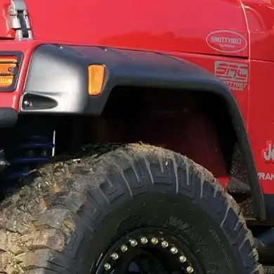SmittyBilt Pocket Style Fender Flare 6" Single Replacement Rear Driver Side For 1987-95 Jeep Wrangler YJ 17191-04