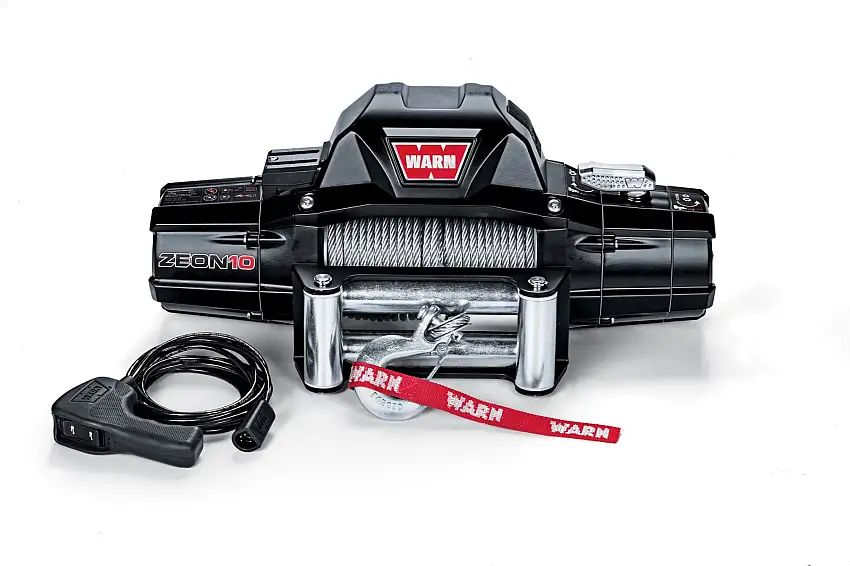 WARN ZEON 10 Winch (12V DC) 80' Wire Rope and Roller Fairlead 88990