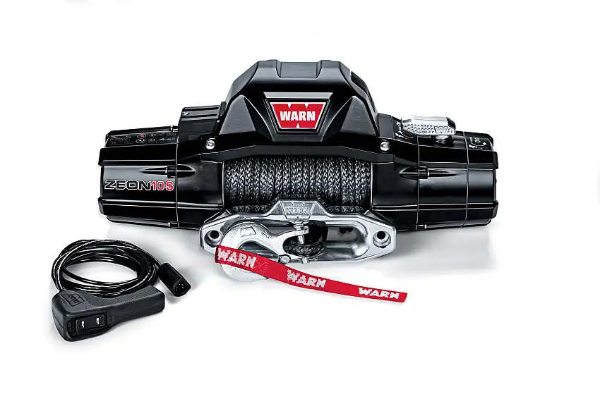 WARN ZEON 10-S Winch 10000 lbs with 100' Spydura Synthetic Rope and Hawse Fairlead 89611