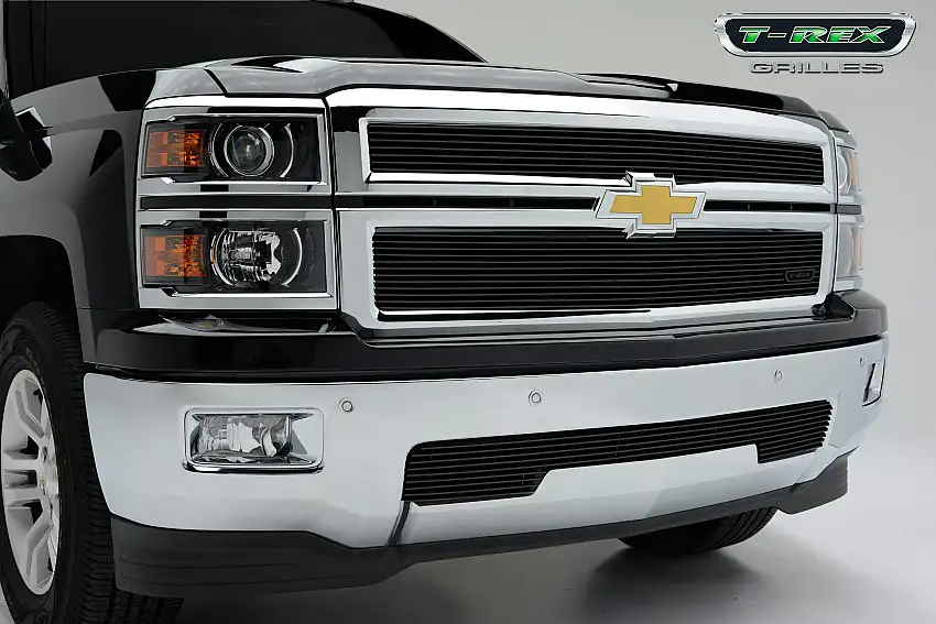 T-Rex Grilles 20121B Billet Grille, Black, Aluminum, 2 Pc, Replacement