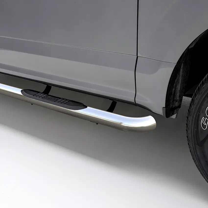 Aries Automotive 3" Round Polished Stainless Side Bars for Hummer H3 204076-2