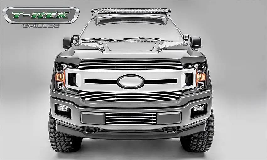 T-Rex Grilles 20571 Billet Grille, Polished, Aluminum, 2 Pc, Insert