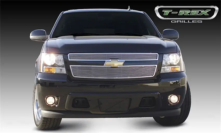 T-Rex Grilles 21051 Billet Grille, Polished, Aluminum, 2 Pc, Overlay
