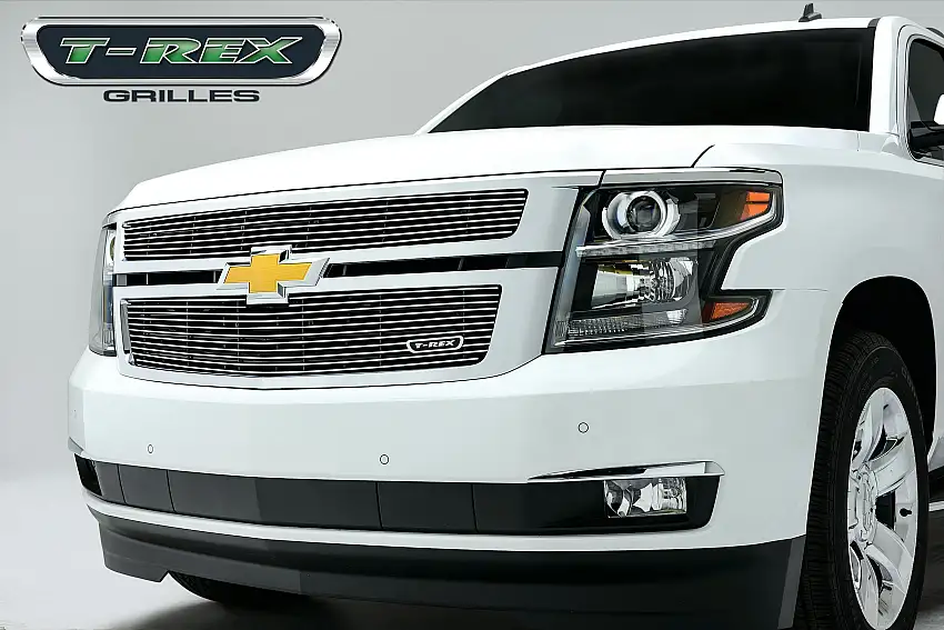 T-Rex Grilles 21055 Billet Grille, Polished, Aluminum, 2 Pc, Overlay