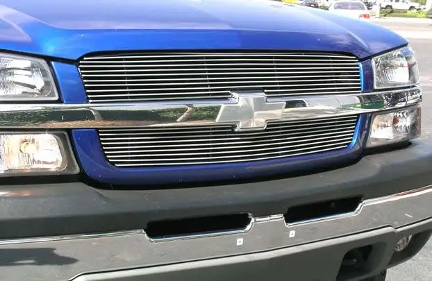 T-Rex Grilles 21100 Billet Grille, Polished, Aluminum, 2 Pc, Overlay/Insert