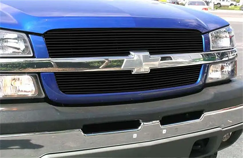T-Rex Grilles 21100B Billet Grille, Black, Aluminum, 2 Pc, Overlay/Insert