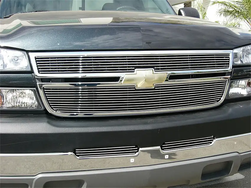 T-Rex Grilles 21106 Billet Grille, Polished, Aluminum, 2 Pc, Overlay