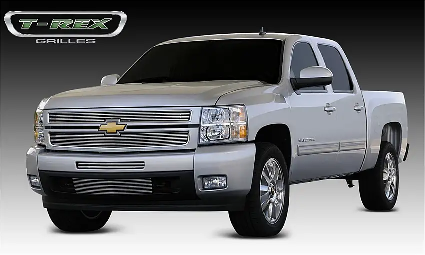 T-Rex Grilles 21110 Billet Grille, Polished, Aluminum, 2 Pc, Overlay