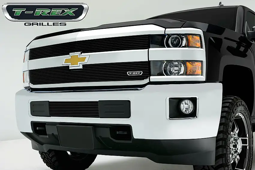 T-Rex Grilles 21122B Billet Grille, Black, Aluminum, 2 Pc, Overlay