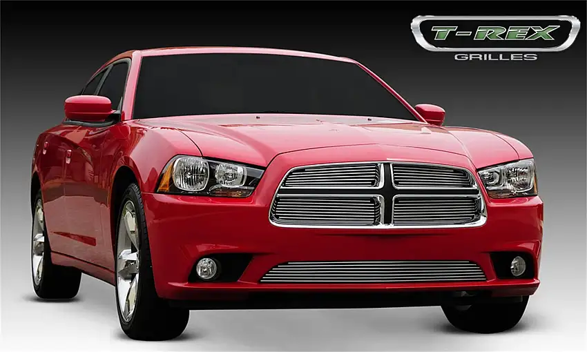 T-Rex Grilles 21442 Billet Grille, Polished, Aluminum, 4 Pc, Overlay