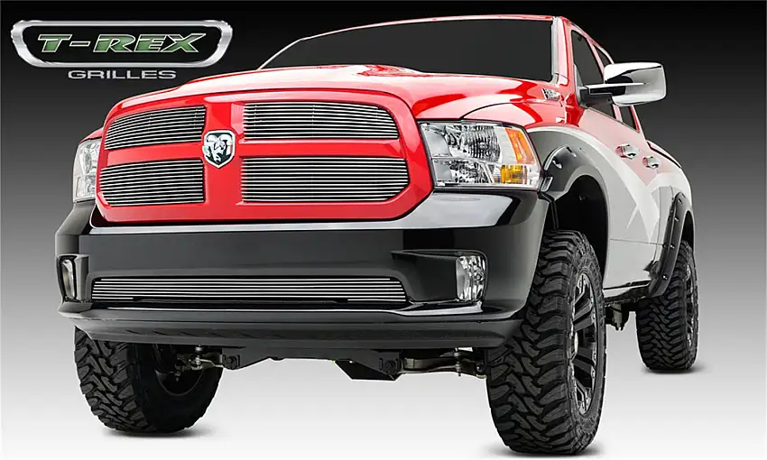 T-Rex Grilles 21458 Billet Grille, Polished, Aluminum, 4 Pc, Overlay