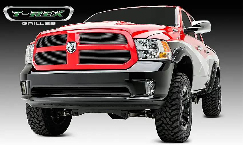 T-Rex Grilles 21458B Billet Grille, Black, Aluminum, 4 Pc, Overlay