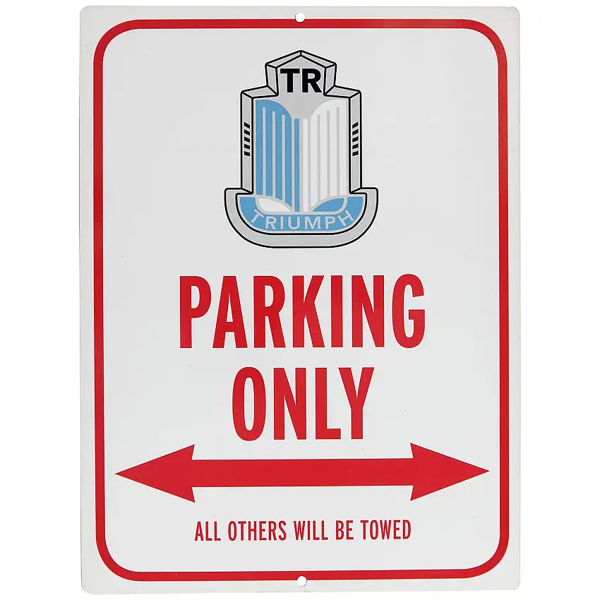 Triumph Parking Sign - Blue Book