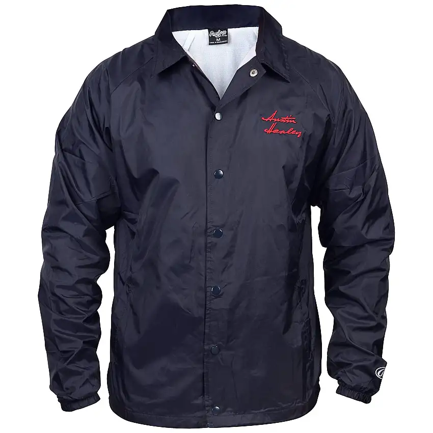 Embroidered Coach's Jacket, Navy - Austin Healey