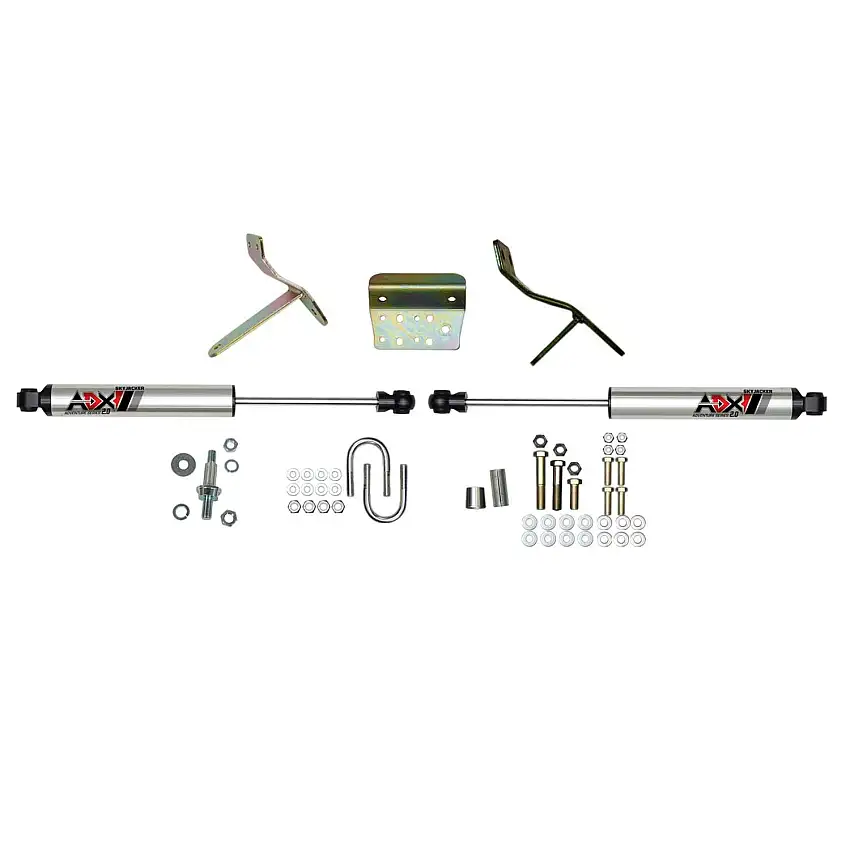 Skyjacker 2213 ADX 2.0 CNC Machined Polished Aluminum Dual Stabilizer Kit.