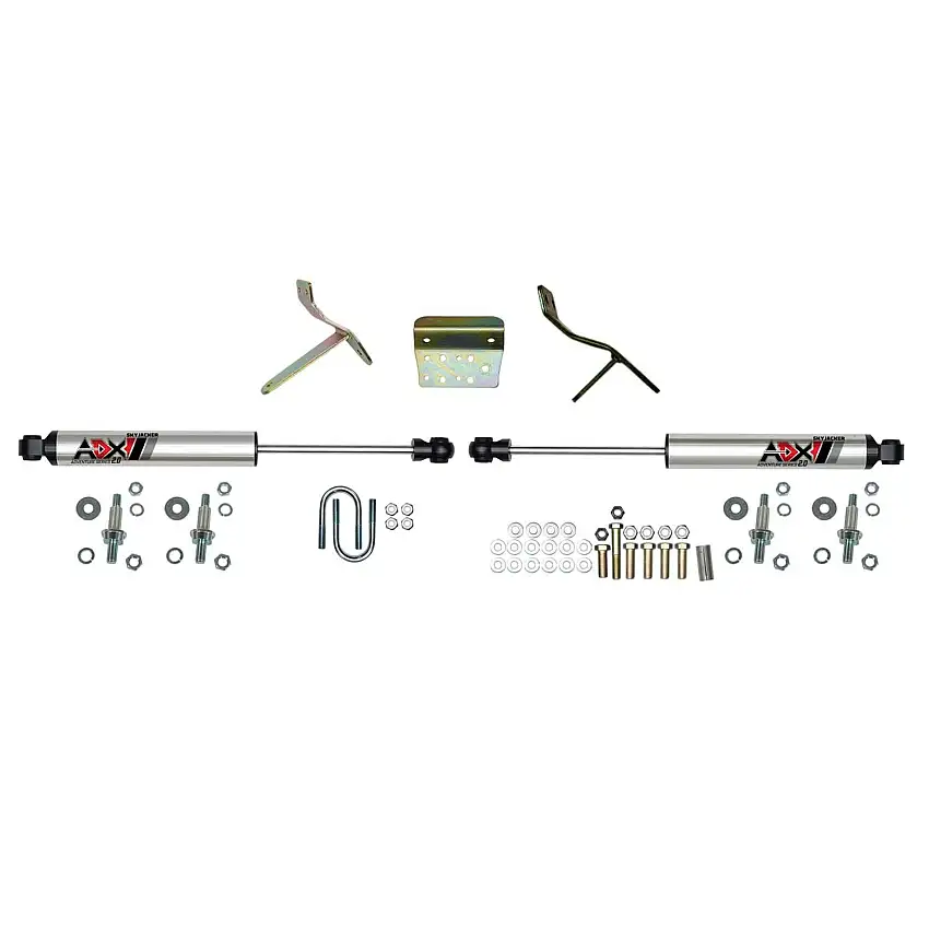 Skyjacker 2239 ADX 2.0 CNC Machined Polished Aluminum Dual Stabilizer Kit.
