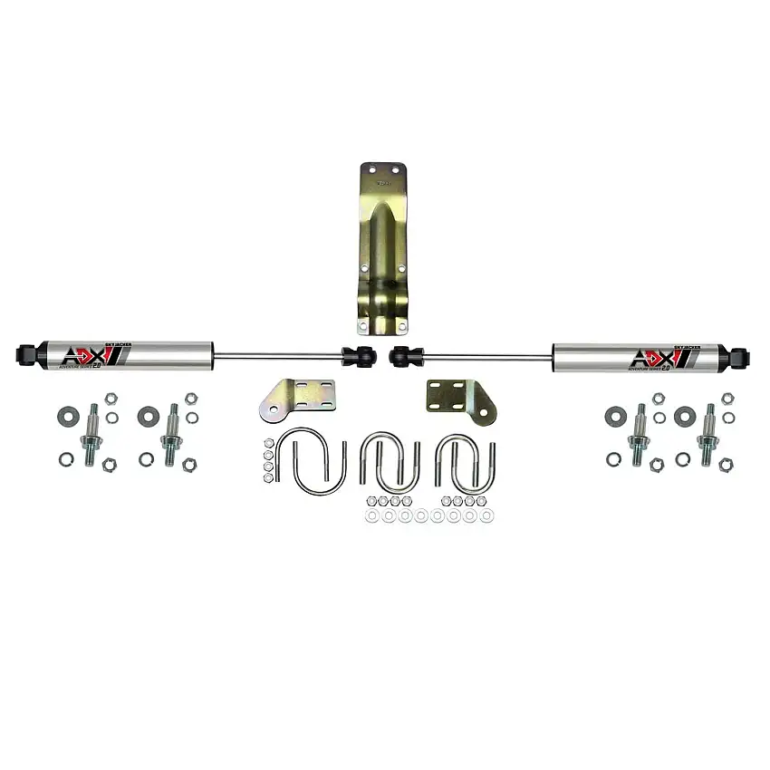 Skyjacker 2253 ADX 2.0 CNC Machined Polished Aluminum Dual Stabilizer Kit.