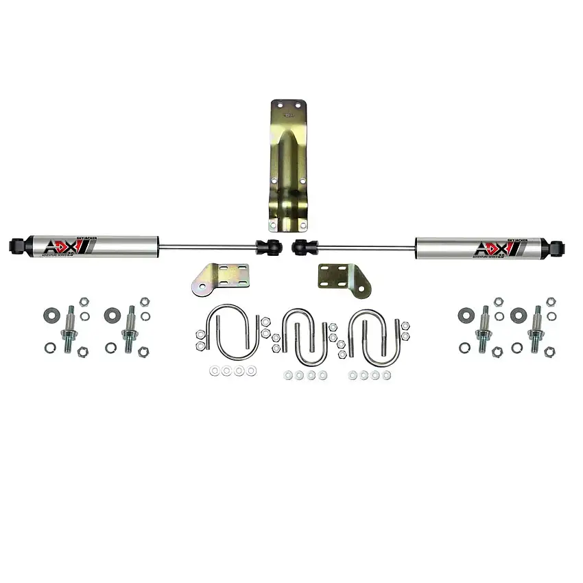 Skyjacker 2270 ADX 2.0 CNC Machined Polished Aluminum Dual Stabilizer Kit.