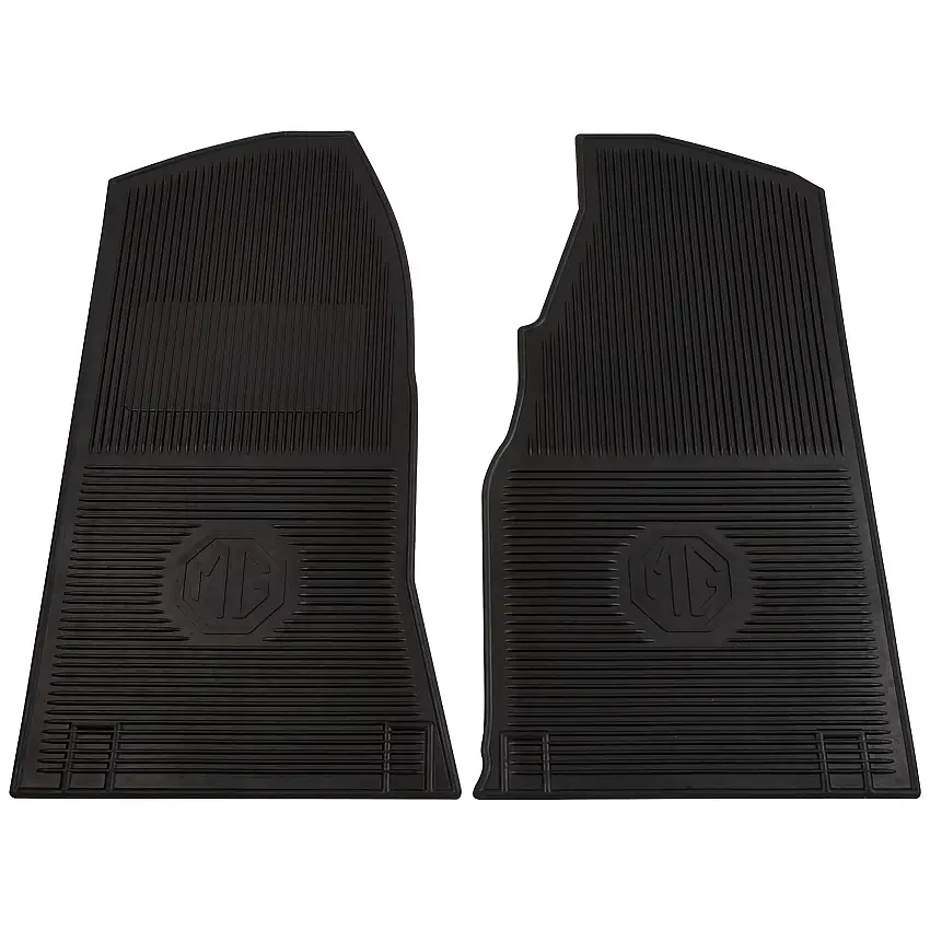 Rubber Floor Mat Set, Black