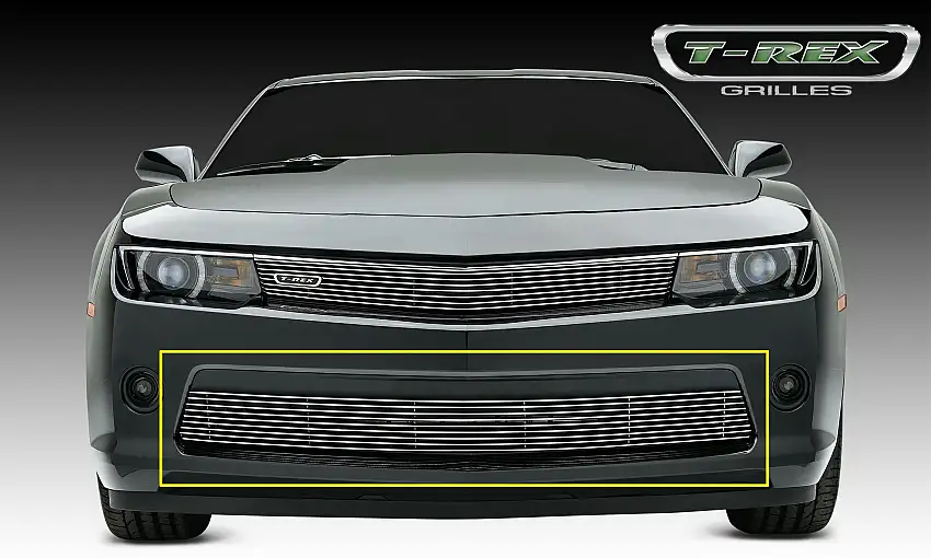 T-Rex Grilles 25031 Billet Bumper Grille, Polished, Aluminum, 1 Pc, Overlay
