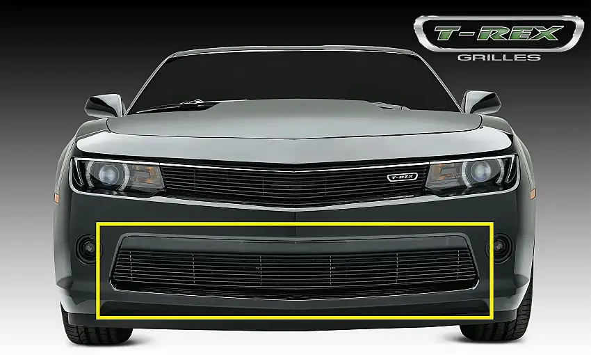 T-Rex Grilles 25031B Billet Bumper Grille, Black, Aluminum, 1 Pc, Overlay