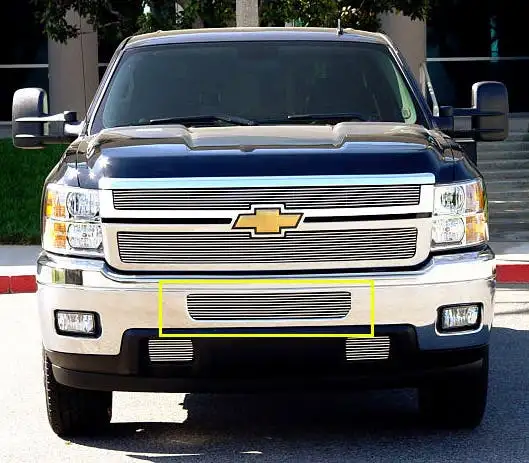 T-Rex Grilles 25114 Billet Bumper Grille, Polished, Aluminum, 1 Pc, Bolt-On