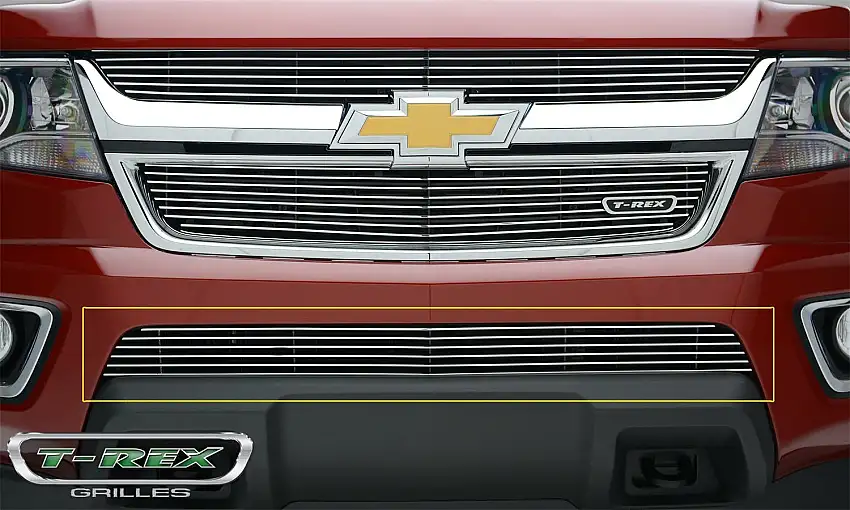 T-Rex Grilles 25267 Billet Bumper Grille, Polished, Aluminum, 1 Pc, Overlay