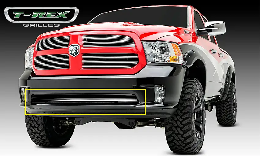T-Rex Grilles 25458 Billet Bumper Grille, Polished, Aluminum, 1 Pc, Overlay