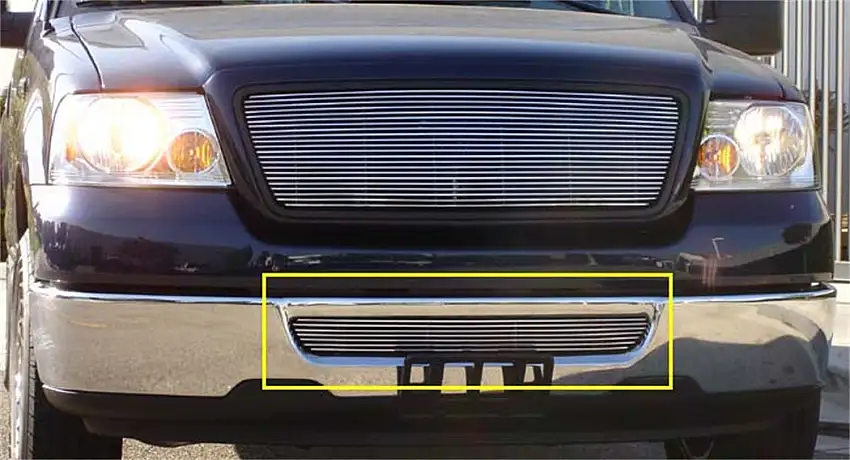 T-Rex Grilles 25555 Billet Bumper Grille, Polished, Aluminum, 1 Pc, Bolt-On