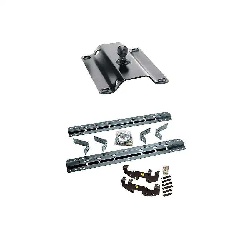 2002-2008 Dodge Ram 1500 Except Mega Cab Reese 25K Fifth Wheel Gooseneck Plate w/ Universal Rail Kit & Custom Fit Brackets