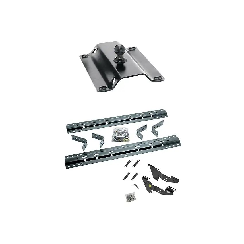 1999-2002 GMC Sierra 2500 Reese 25K Fifth Wheel Gooseneck Plate w/ Universal Rail Kit & Custom Fit Brackets