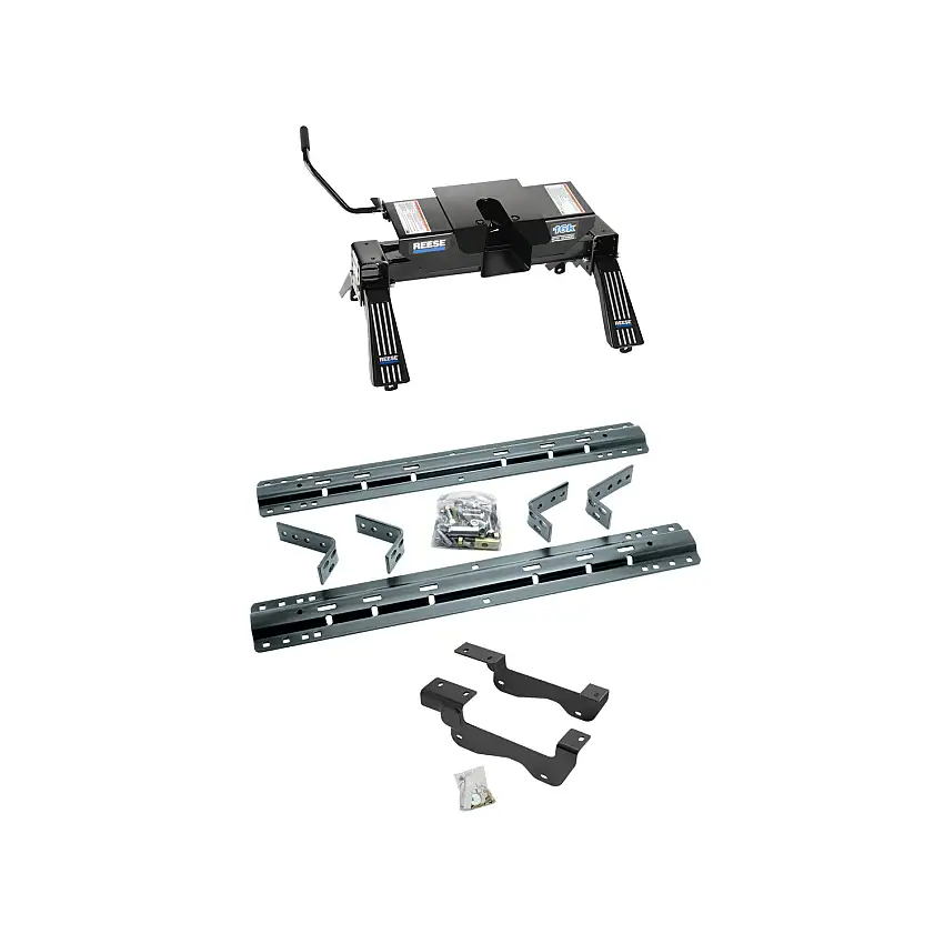 2015-2020 Ford F-150 Except Raptor Reese 16K Fifth Wheel, Dual Jaw, Complete System (Includes Rails & Custom Fit Brackets)