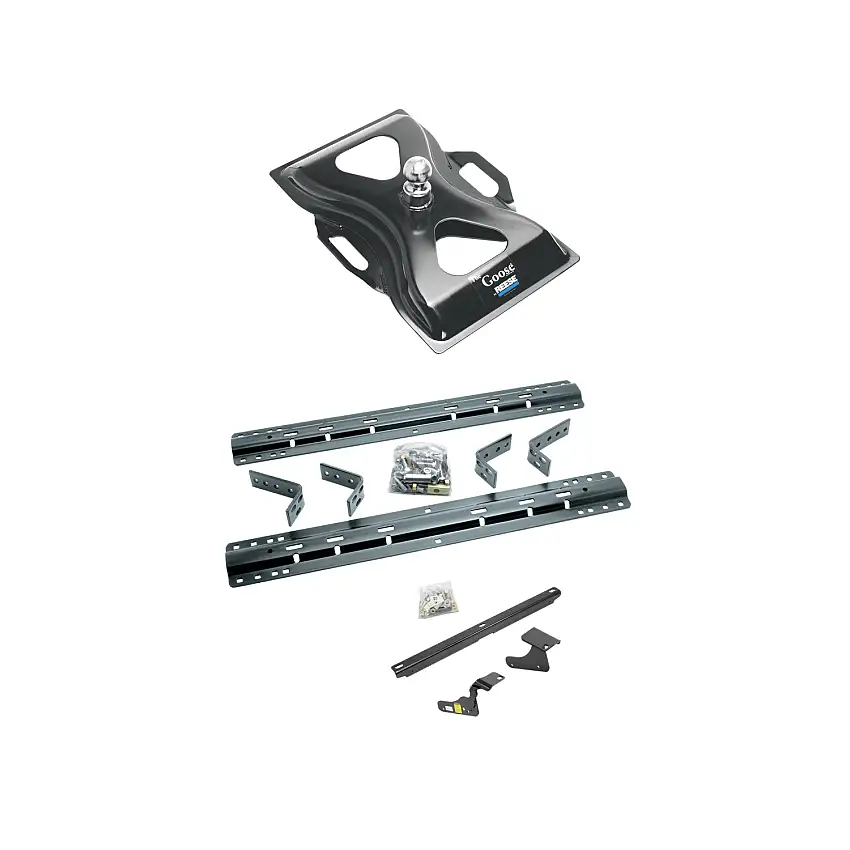 2019-2019 RAM 1500 (Classic) Reese The Goose 25K Fifth Wheel Gooseneck Plate w/ Universal Rail Kit & Custom Fit Brackets