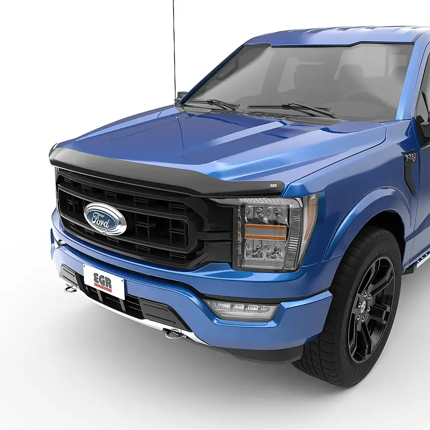 EGR 303581 EGR 303581- Smoke Finish Superguard Hood Guard for 21-25 Ford F-150