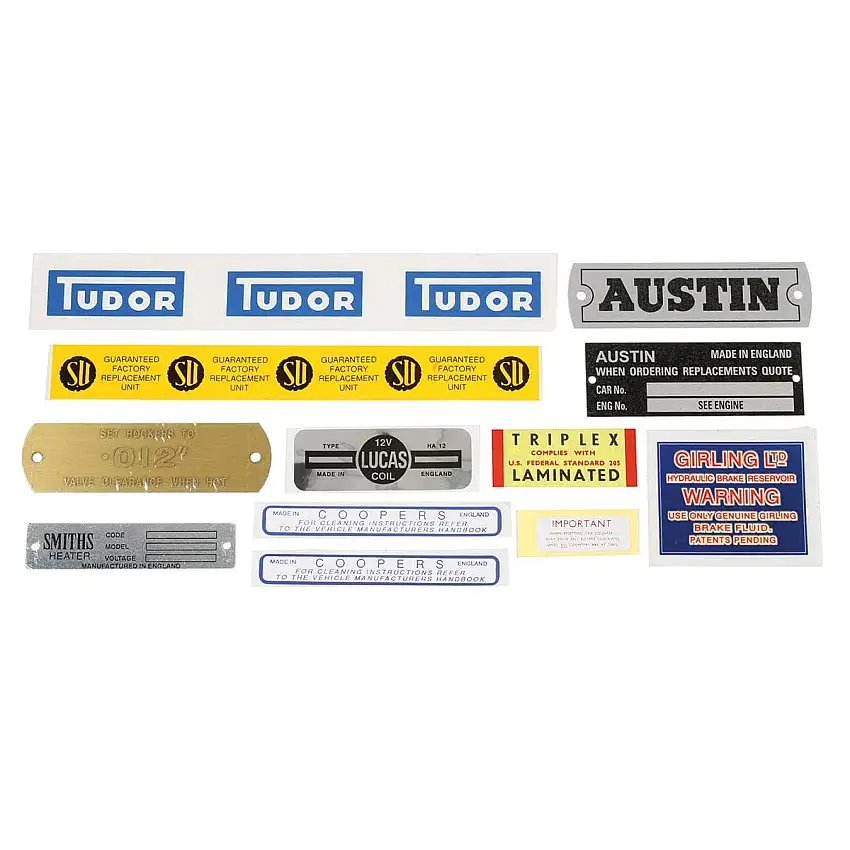 Decal & ID Plate Set
